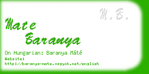 mate baranya business card