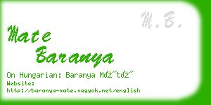 mate baranya business card